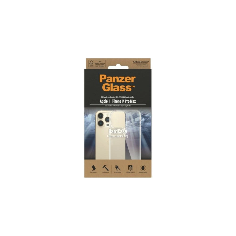 Wholesale PanzerGlass HardCase Apple iPhone 14 Pro Max Antibacterial Military grade transparent 0404 - PZG282 - {ean13} - Hurt