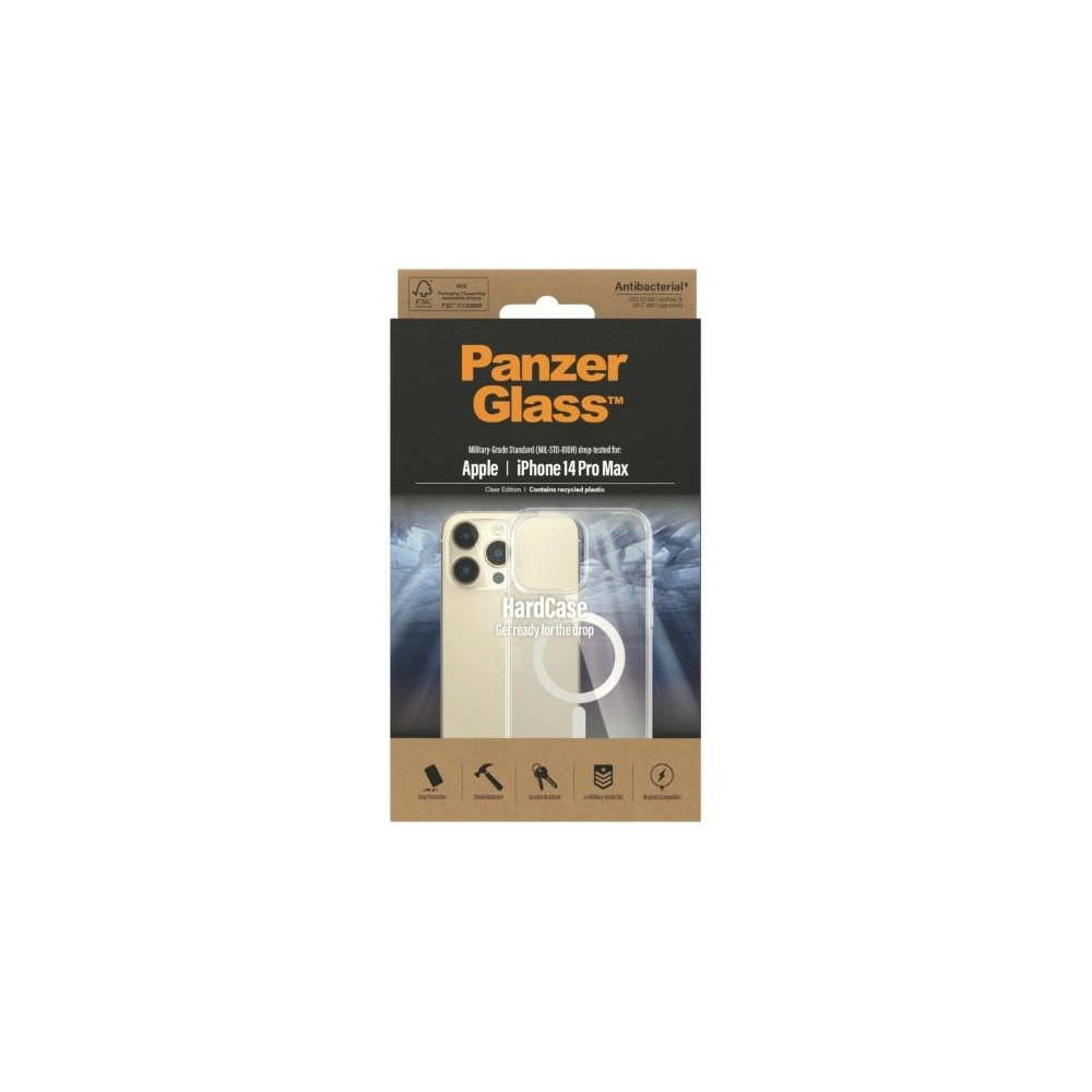 Hurtownia GSM - Etui PanzerGlass HardCase Apple iPhone 14 Pro Max MagSafe antibacterian de grad militar transparent 0412 - PZG283 - {ean13} - Hurt