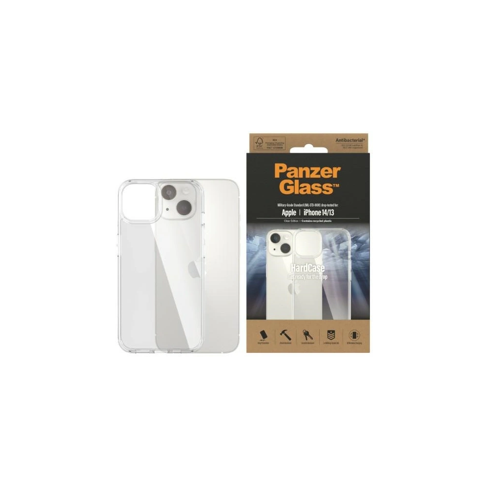 Hurtownia GSM - Etui PanzerGlass HardCase Apple iPhone 14/13 Antibakteriális katonai minőségű átlátszó 0401 - PZG284 - {ean13} - Hurt