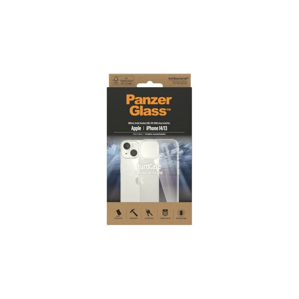 Hurtownia GSM - Etui PanzerGlass HardCase Apple iPhone 14/13 Antibacterial Military grade transparent 0401 - PZG284 - {ean13} - Hurt