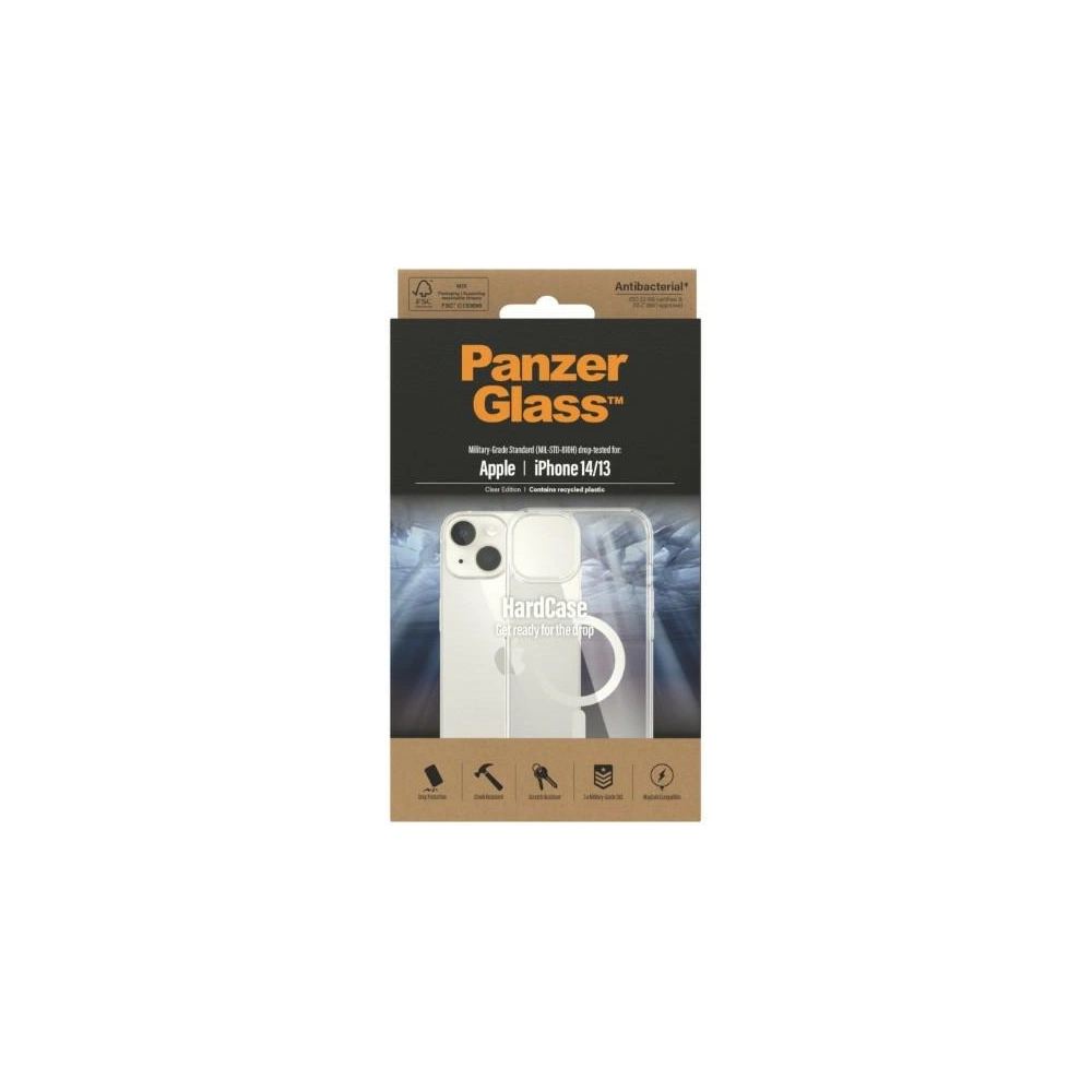 Hurtownia GSM - Tok PanzerGlass HardCase Apple iPhone 14/13 MagSafe Antibakteriális katonai minőségű átlátszó 0409 - PZG285 - {ean13} - Hurt