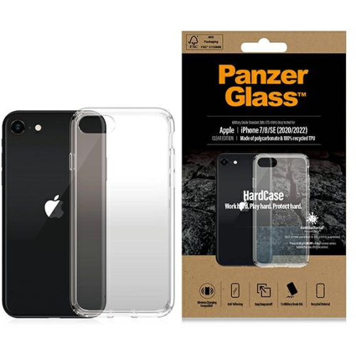PanzerGlass Distributor - 5711724003776 - PZG286 - PanzerGlass HardCase Apple iPhone SE 2022/SE 2020/8/7 Antibacterial Military grade Tangerine transparent 0377 - B2B homescreen
