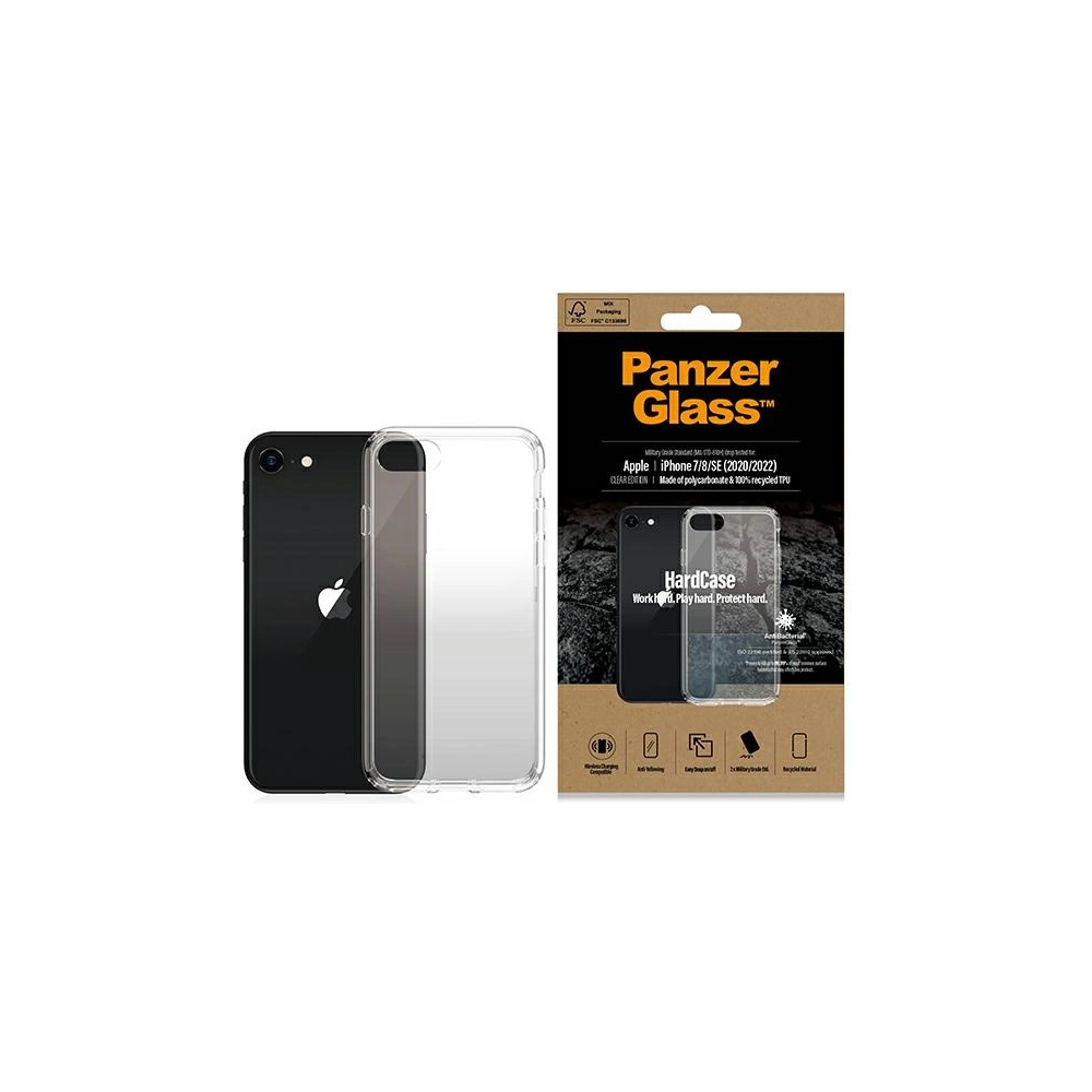 Hurtownia GSM - Etui PanzerGlass HardCase Apple iPhone SE 2022/SE 2020/8/7 Antibakteriální vojenské třídy tangerinové průhledné 0377 - PZG286 - {ean13} - Hurt