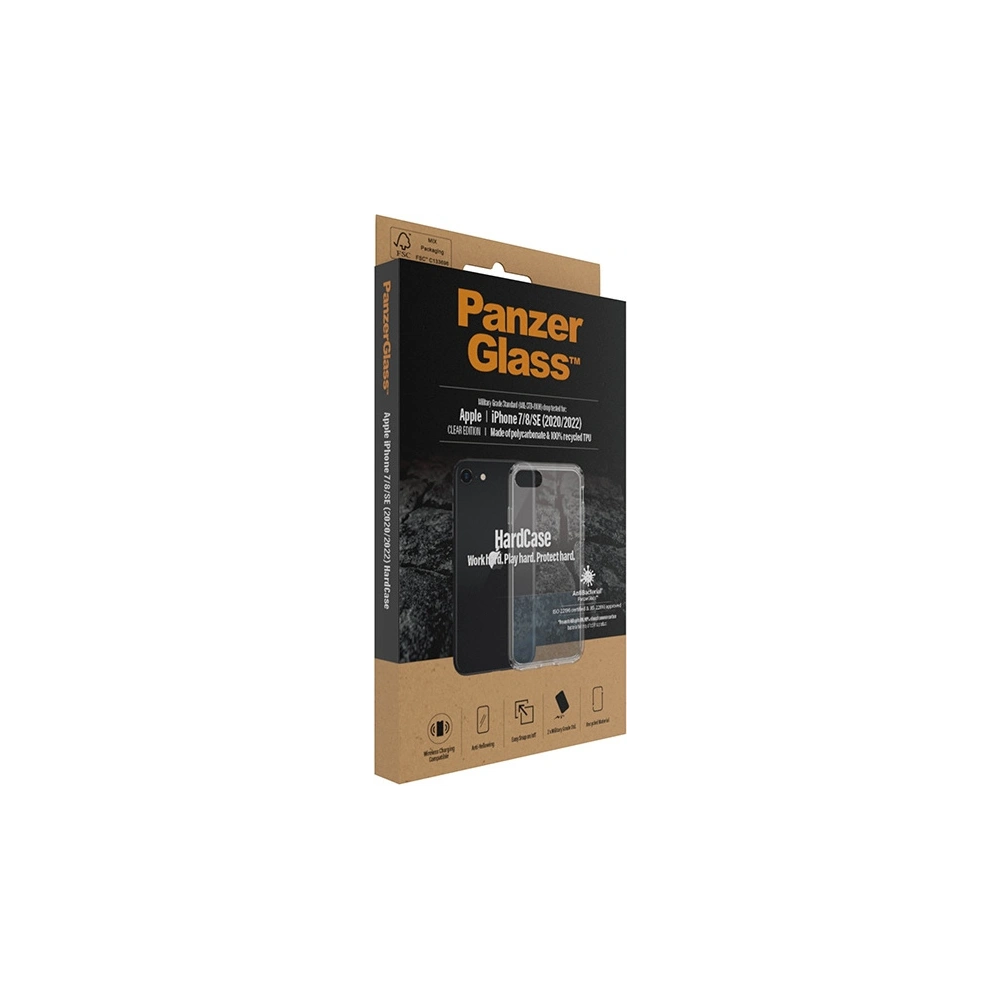 Wholesale PanzerGlass HardCase Apple iPhone SE 2022/SE 2020/8/7 Antibacterial Military grade Tangerine transparent 0377 - PZG286 - {ean13} - Hurt