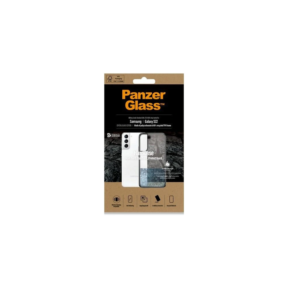 Hurtownia GSM - Etui PanzerGlass HardCase Samsung Galaxy S22 antibakteriální vojenské kvality průhledné - PZG290 - {ean13} - Hurt