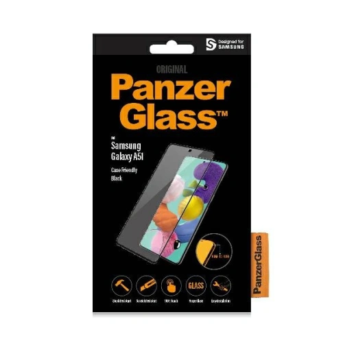 Szkło hartowane PanzerGlass Pro E2E Regular Samsung Galaxy A51 Case Friendly czarny/black