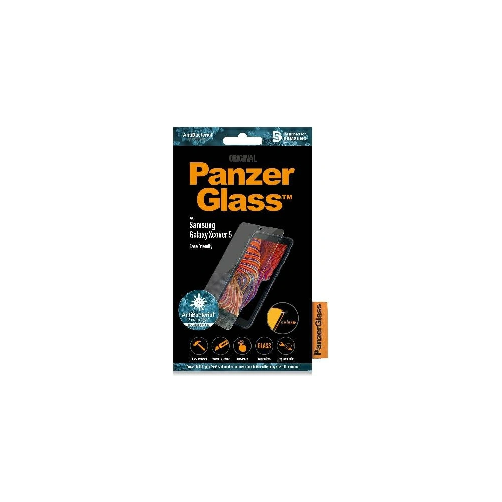 Hurtownia GSM - Tvrzené sklo PanzerGlass Pro E2E Regular Samsung Galaxy Xcover 5 Antibakteriální Case Friendly černý/black - PZG301 - {ean13} - Hurt