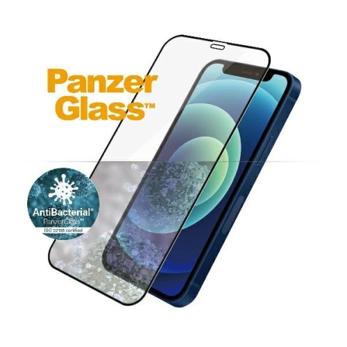 Szkło hartowane PanzerGlass Pro E2E Super+ Apple iPhone 12 mini Case Friendly AntiBacterial MicroFracture czarny/black