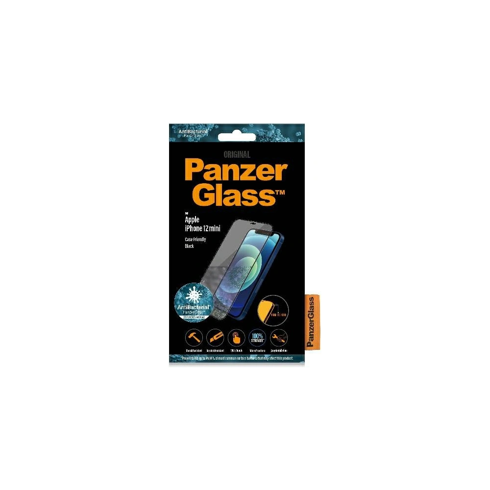 Hurtownia GSM - Hartglas PanzerGlass Pro E2E Super+ Apple iPhone 12 mini Case Friendly Antibakteriell Mikrofraktur schwarz/black - PZG304 - {ean13} - Hurt