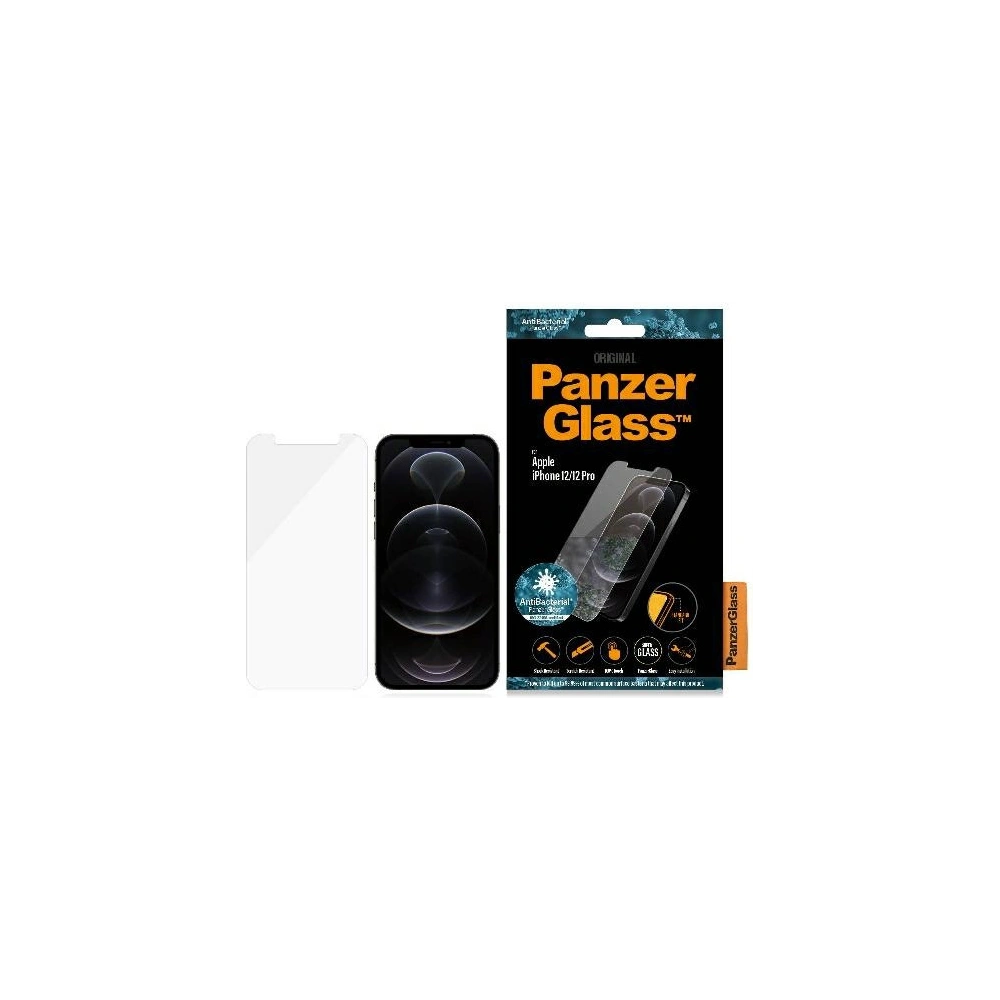 Hurtownia GSM - Szkło hartowane PanzerGlass Pro Standard Super+ Apple iPhone 12/12 Pro Antibacterial - PZG307 - {ean13} - Hurt