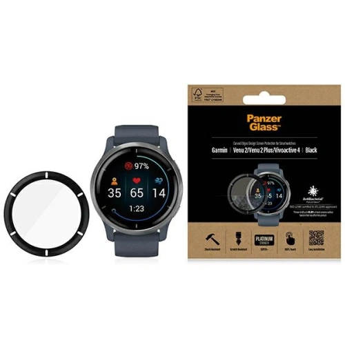 Hurtownia PanzerGlass - 5711724036521 - PZG313 - Szkło hartowane PanzerGlass SmartWatch Garmin Venu 2/Venu 2 Plus/Vivoactive 4 czarny/black 3652 - B2B homescreen