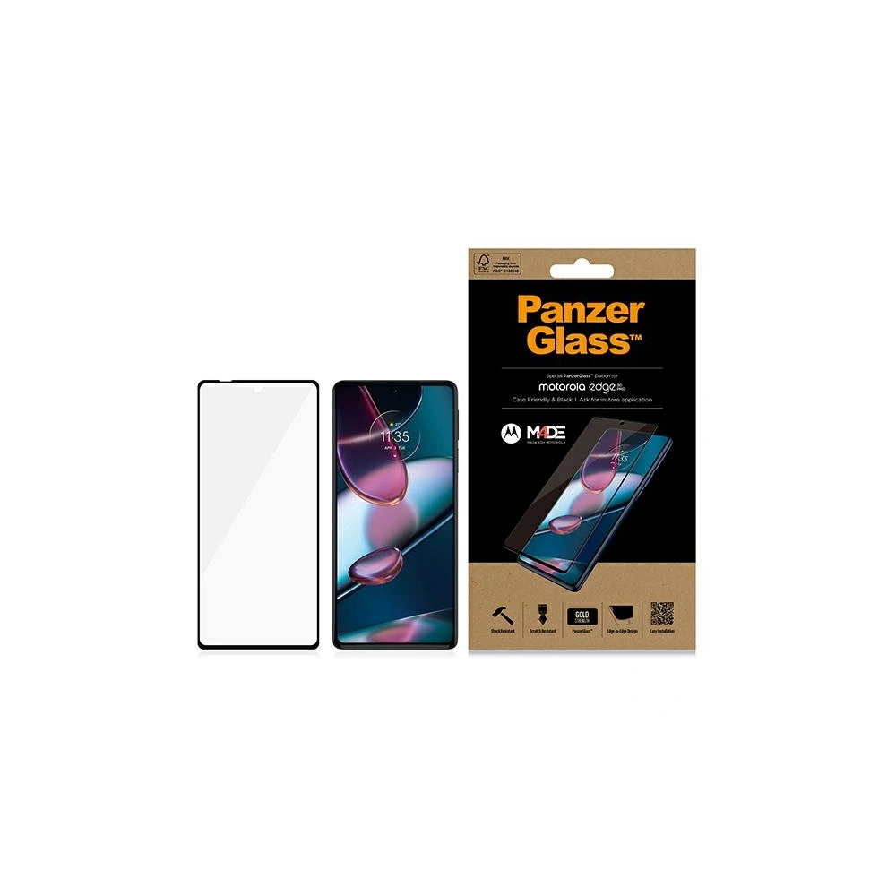 Hurtownia GSM - Sticlă temperată PanzerGlass Special Edition Motorola Edge 30 Pro negru/black 6559 - PZG315 - {ean13} - Hurt