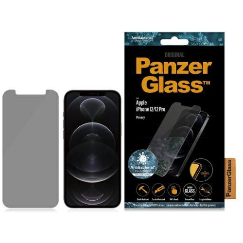 PanzerGlass Distributor - 5711724127083 - PZG321 - PanzerGlass Standard Super+ Apple iPhone 12/12 Pro Privacy Antibacterial - B2B homescreen