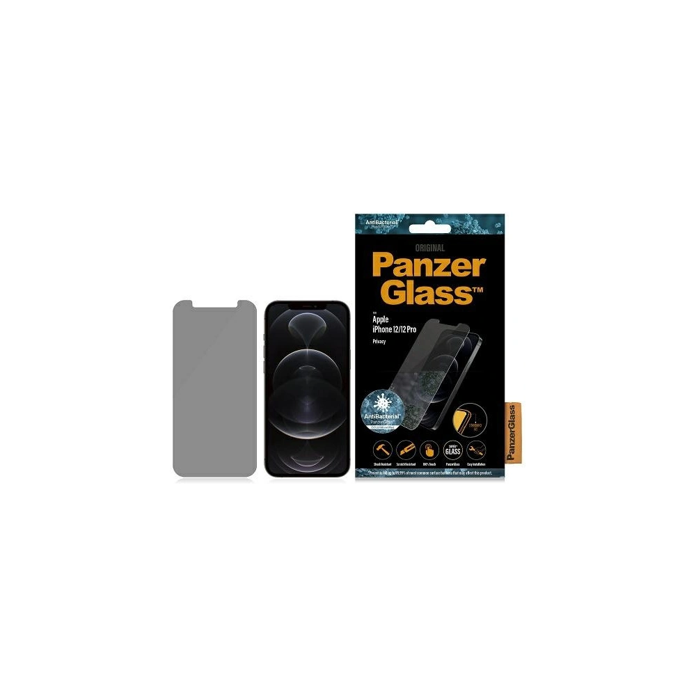 Hurtownia GSM - Tvrdé sklo PanzerGlass Standard Super+ Apple iPhone 12/12 Pro Privacy Antibacterial - PZG321 - {ean13} - Hurt