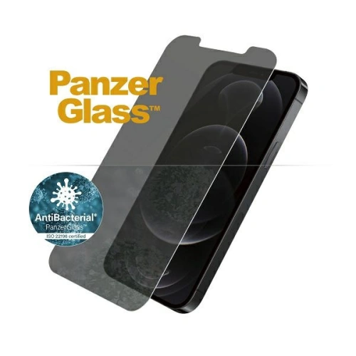 Szkło hartowane PanzerGlass Standard Super+ Apple iPhone 12/12 Pro Privacy Antibacterial