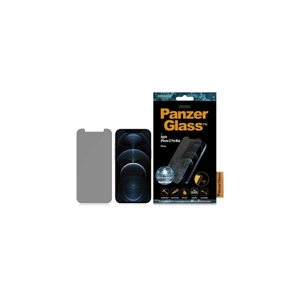 Hurtownia GSM - Tvrzené sklo PanzerGlass Standard Super+ Apple iPhone 12 Pro Max Privacy Antibakteriální - PZG325 - {ean13} - Hurt
