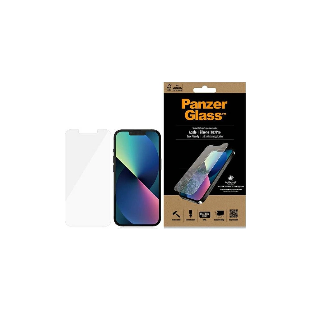 Hurtownia GSM - Sticlă securizată PanzerGlass Standard Super+ Apple iPhone 16e / 14 / 13 / 13 Pro Antibacterial PRO2742 - PZG326 - {ean13} - Hurt