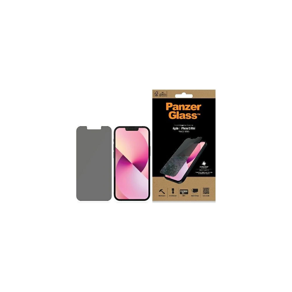 Hurtownia GSM - Gehärtetes Glas PanzerGlass Standard Super+ Apple iPhone 13 mini Datenschutz Antibakteriell P2741 - PZG328 - {ean13} - Hurt