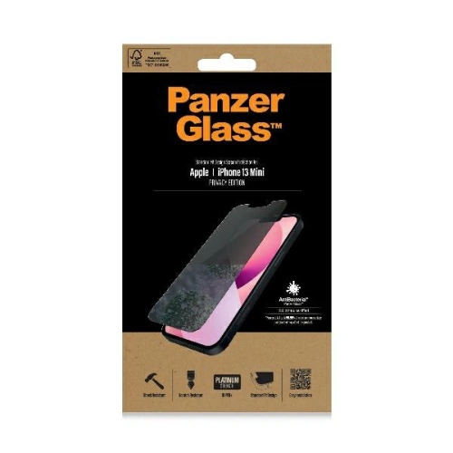 Szkło hartowane PanzerGlass Standard Super+ Apple iPhone 13 mini Privacy Antibacterial P2741