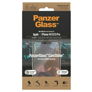 Szkło hartowane PanzerGlass Ultra-Wide Fit Apple iPhone 14/13/13 Pro Screen Protection CamSlider Antibacterial Easy Aligner Included 2795