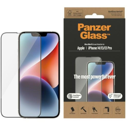 Hurtownia PanzerGlass - 5711724127830 - PZG338 - Szkło hartowane PanzerGlass Ultra-Wide Fit Apple iPhone 14/13/13 Pro Privacy Screen Protection Antibacterial Easy Aligner Included P2783 - B2B homescreen