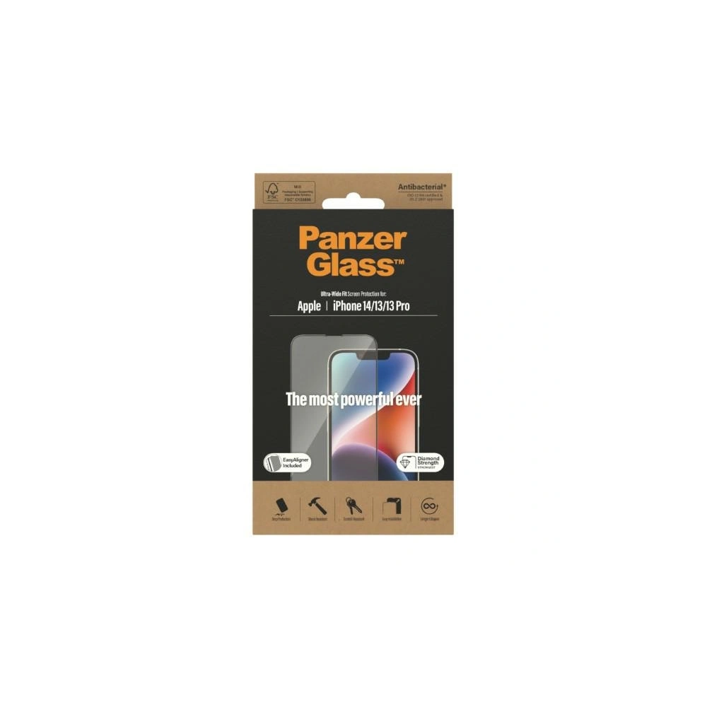 Wholesale PanzerGlass Ultra-Wide Fit Apple iPhone 14/13/13 Pro Privacy Screen Protection Antibacterial EasyAligner P2783 - PZG338 - {ean13} - Hurt