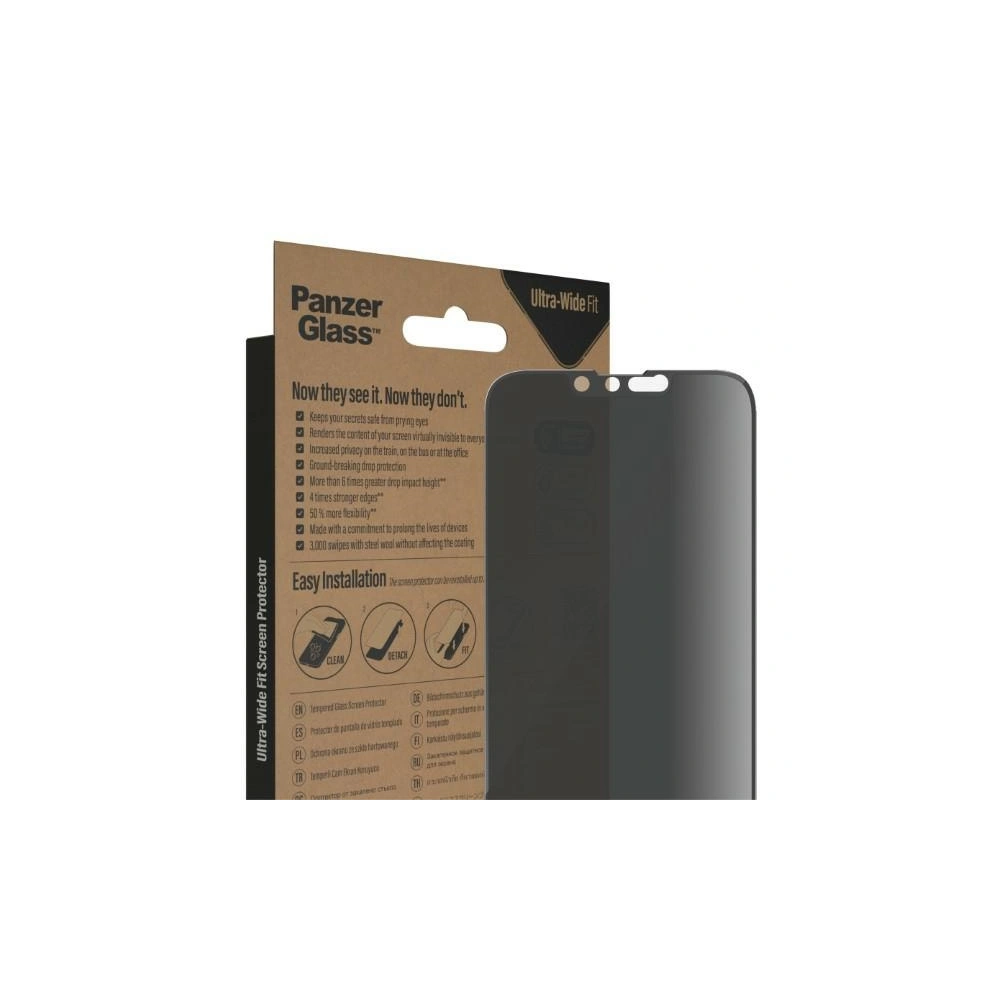 Wholesale PanzerGlass Ultra-Wide Fit Apple iPhone 14/13/13 Pro Privacy Screen Protection Antibacterial P2771 - PZG339 - {ean13} - Hurt