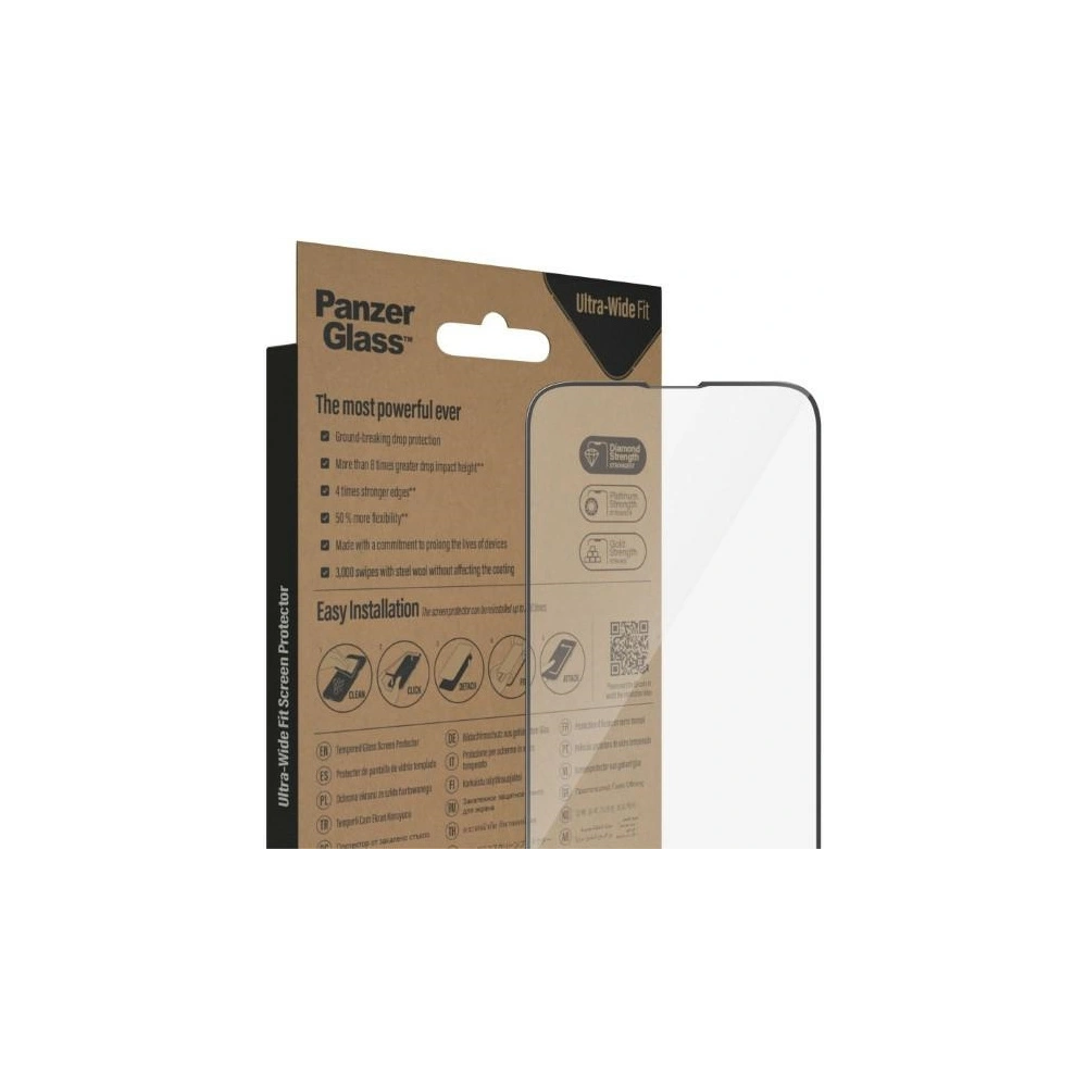 Wholesale PanzerGlass Ultra-Wide Fit Apple iPhone 14/13/13 Pro Screen Protection Antibacterial EasyAligner 2783 - PZG341 - {ean13} - Hurt