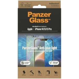 Hurtownia GSM - Edzett üveg PanzerGlass Ultra-Wide Fit Apple iPhone 14/13/13 Pro Képernyővédelem Antibakteriális Könnyű Igazító Tartalmazza Anti-kék fény 2791 - PZG342 - {ean13} - Hurt