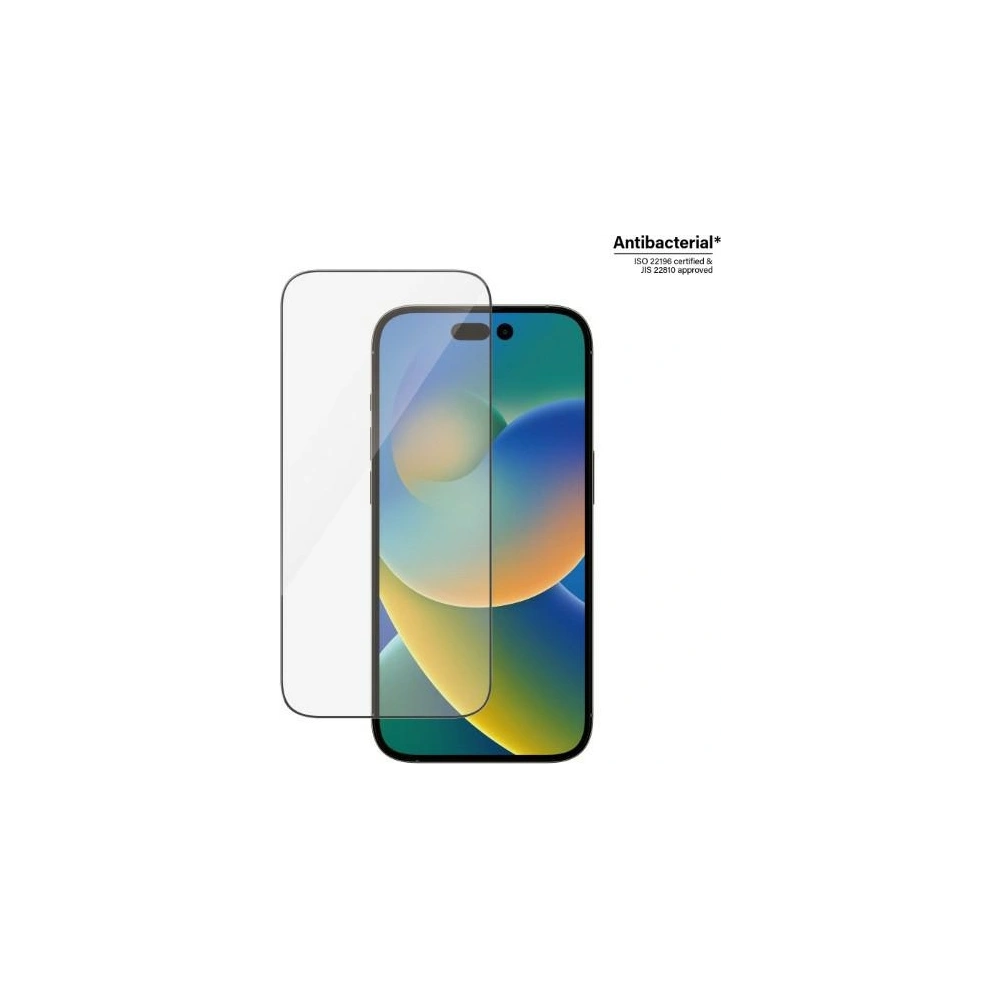 Hurtownia GSM - Sticlă securizată PanzerGlass Ultra-Wide Fit Apple iPhone 14 Pro Protecție pentru Ecran Antibacterian 2772 - PZG346 - {ean13} - Hurt
