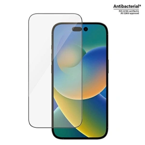 Hurtownia GSM - Sticlă securizată PanzerGlass Ultra-Wide Fit Apple iPhone 14 Pro Protecție pentru ecran Antibacterian Alinier ușor inclus 2784 - PZG347 - {ean13} - Hurt