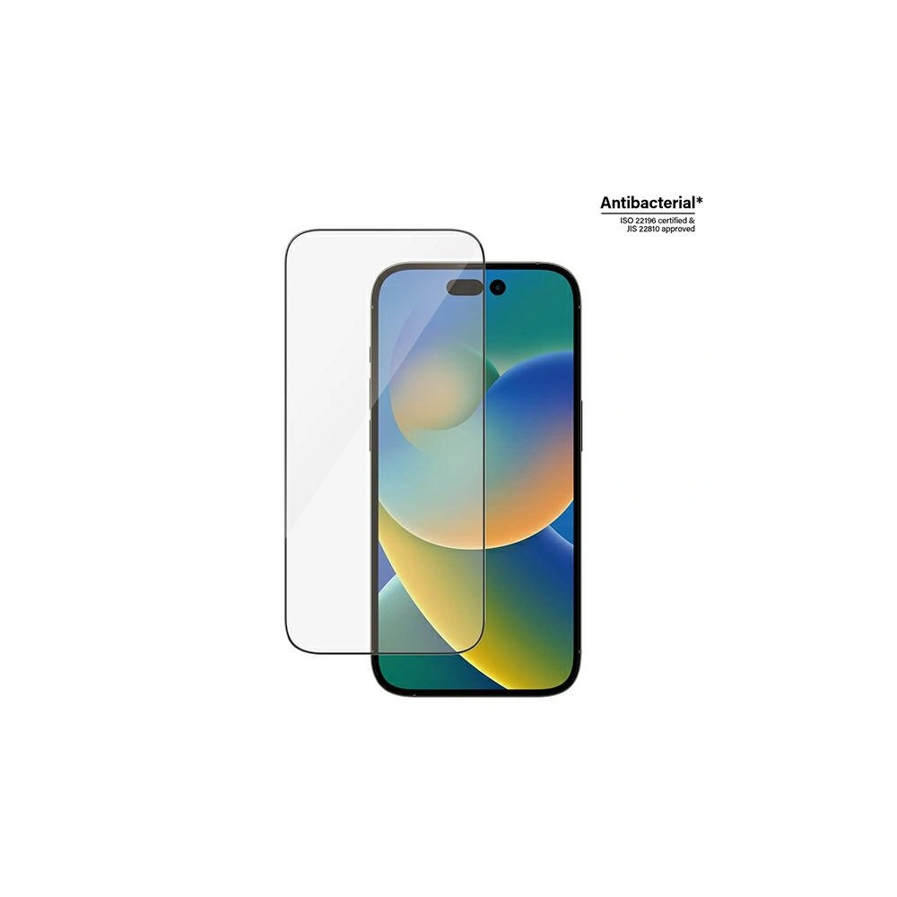Hurtownia GSM - Sticlă securizată PanzerGlass Ultra-Wide Fit Apple iPhone 14 Pro Protecție pentru ecran Antibacterian Alinier ușor inclus 2784 - PZG347 - {ean13} - Hurt