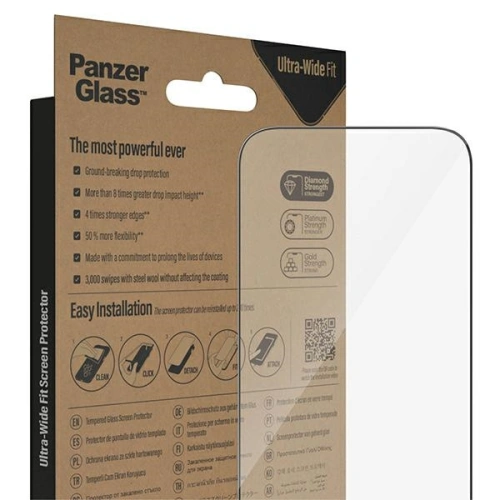 Szkło hartowane PanzerGlass Ultra-Wide Fit Apple iPhone 14 Pro Screen Protection Antibacterial Easy Aligner Included 2784