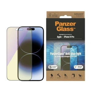 Hurtownia GSM - Sticlă întărită PanzerGlass Ultra-Wide Fit Apple iPhone 14 Pro Protecție pentru Ecran Antibacterian Include Aliniator Ușor Anti-lumină albastră 2792 - PZG348 - {ean13} - Hurt