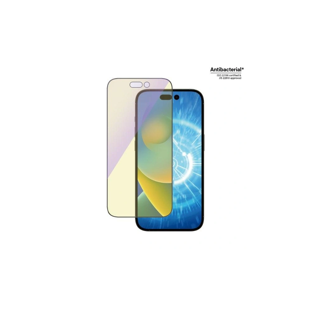 Hurtownia GSM - Sticlă întărită PanzerGlass Ultra-Wide Fit Apple iPhone 14 Pro Protecție pentru Ecran Antibacterian Include Aliniator Ușor Anti-lumină albastră 2792 - PZG348 - {ean13} - Hurt