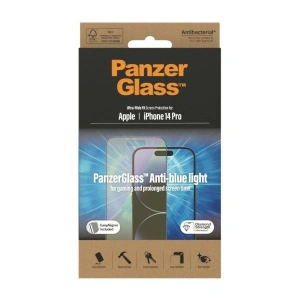 Hurtownia GSM - Sticlă întărită PanzerGlass Ultra-Wide Fit Apple iPhone 14 Pro Protecție pentru Ecran Antibacterian Include Aliniator Ușor Anti-lumină albastră 2792 - PZG348 - {ean13} - Hurt