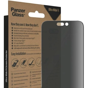 PanzerGlass Ultra-Wide Fit Apple iPhone 14 Pro Max Privacy Screen Protection Antibacterial EasyAligner P2786