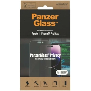 PanzerGlass Ultra-Wide Fit Apple iPhone 14 Pro Max Privacy Screen Protection Antibacterial P2774