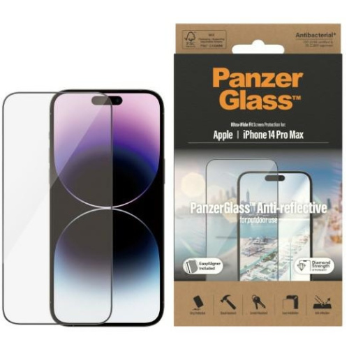 Hurtownia PanzerGlass - 5711724027901 - PZG355 - Szkło hartowane PanzerGlass Ultra-Wide Fit Apple iPhone 14 Pro Max Anti-reflective Antibacterial Easy Aligner Included 2790 - B2B homescreen