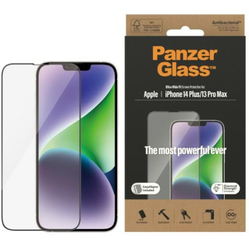 Hurtownia PanzerGlass - 5711724027857 - PZG359 - Szkło hartowane PanzerGlass Ultra-Wide Fit Apple iPhone iPhone 14 Plus / 15 Plus Screen Protection Antibacterial Easy Aligner Included 2785 - B2B homescreen