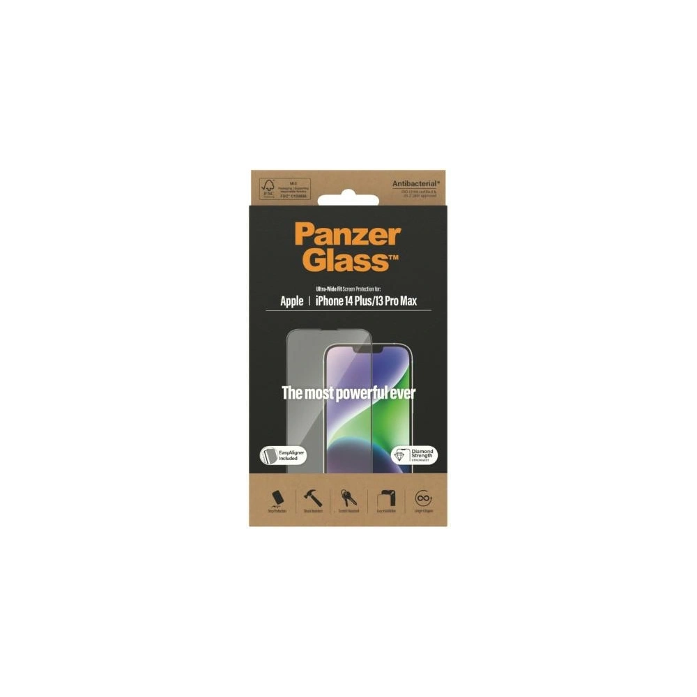 Wholesale PanzerGlass Ultra-Wide Fit Apple iPhone 14 Plus / 15 Plus Screen Protection Antibacterial EasyAligner 2785 - PZG359 - {ean13} - Hurt