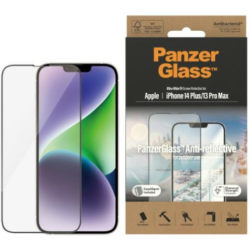 PanzerGlass Distributor - 5711724027895 - PZG361 - PanzerGlass Ultra-Wide Fit Apple iPhone 14 Plus / 15 Plus Screen Protection Anti-reflective Antibacterial EasyAligner 2789 - B2B homescreen