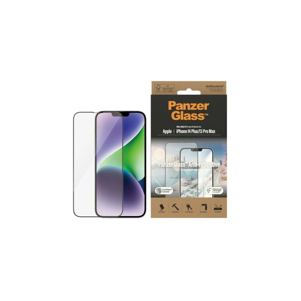 Wholesale PanzerGlass Ultra-Wide Fit Apple iPhone 14 Plus / 15 Plus Screen Protection Anti-reflective Antibacterial EasyAligner 2789 - PZG361 - {ean13} - Hurt