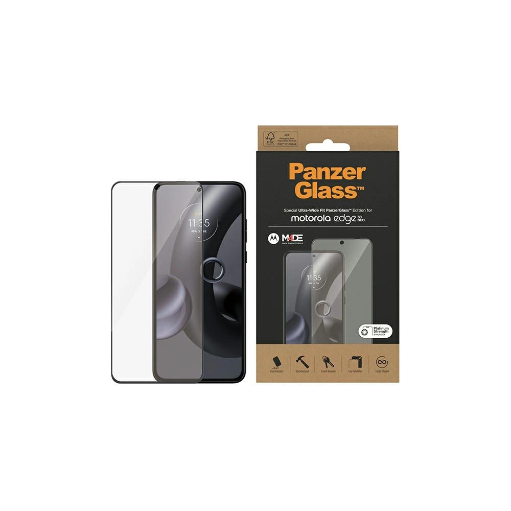 Hurtownia GSM - Szkło hartowane PanzerGlass Ultra-Wide Fit Motorola Moto Edge 30 Neo 6569 - PZG363 - {ean13} - Hurt