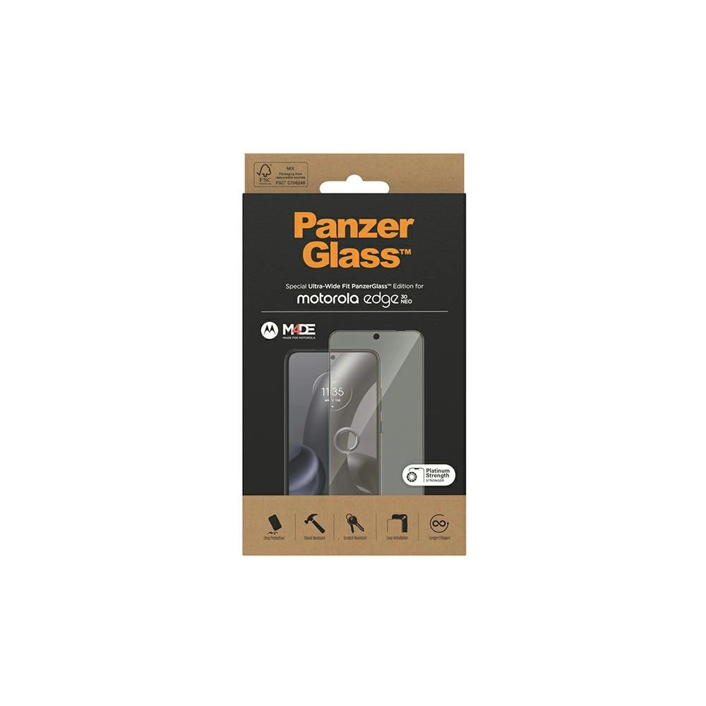 Hurtownia GSM - Szkło hartowane PanzerGlass Ultra-Wide Fit Motorola Moto Edge 30 Neo 6569 - PZG363 - {ean13} - Hurt