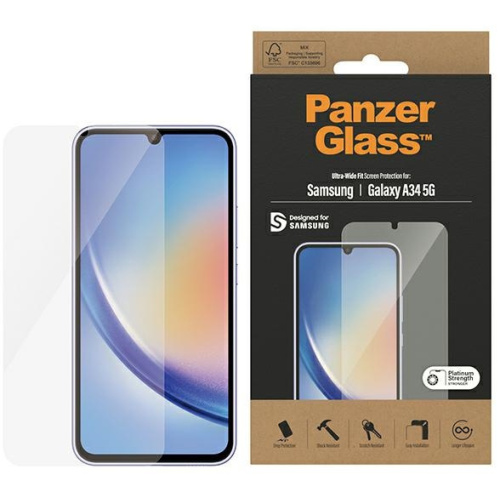 PanzerGlass Distributor - 5711724073274 - PZG367 - PanzerGlass Ultra-Wide Fit Samsung Galaxy A34 5G Screen Protection 7327 - B2B homescreen