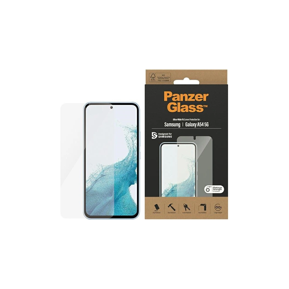 Hurtownia GSM - Edzett üveg PanzerGlass Ultra-Wide Fit Samsung Galaxy A54 5G Képernyővédő 7328 - PZG368 - {ean13} - Hurt