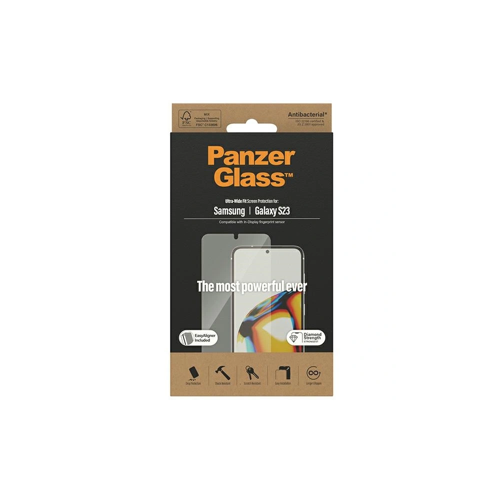 Wholesale PanzerGlass Ultra-Wide Fit Samsung Galaxy S23 Screen Protection 7315 EasyAligner - PZG369 - {ean13} - Hurt