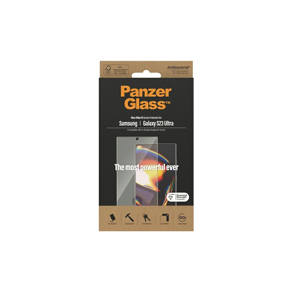 Wholesale PanzerGlass Ultra-Wide Fit Samsung Galaxy S23 Ultra Screen Protection 7324 - PZG372 - {ean13} - Hurt