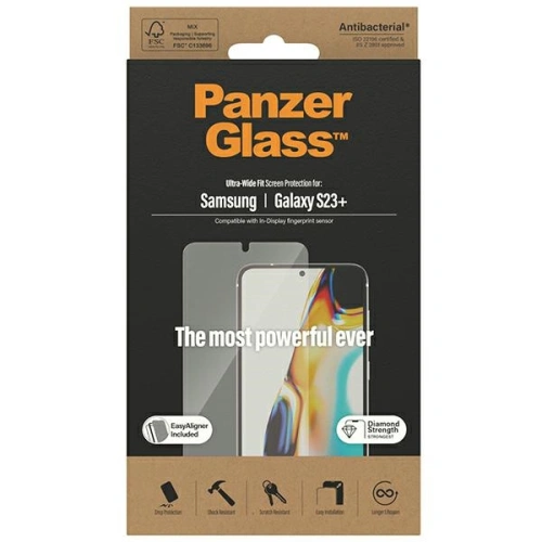 Szkło hartowane PanzerGlass Ultra-Wide Fit Samsung Galaxy S23+ Plus Screen Protection 7316 z aplikatorem